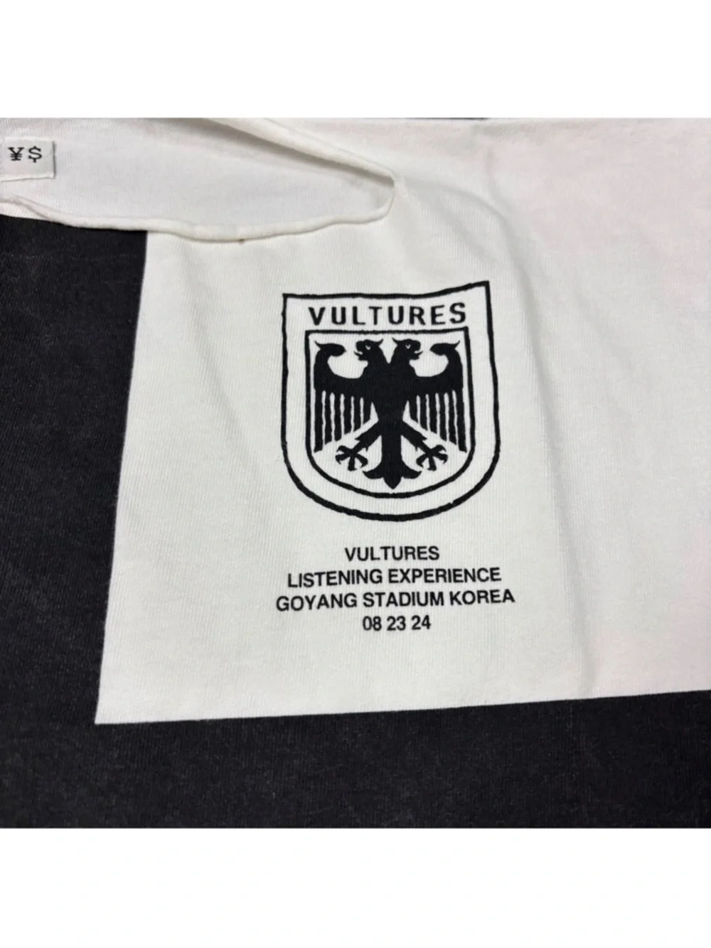 Kanye West Vultures Cross Tee White Boxy Oversized Size L Sealed